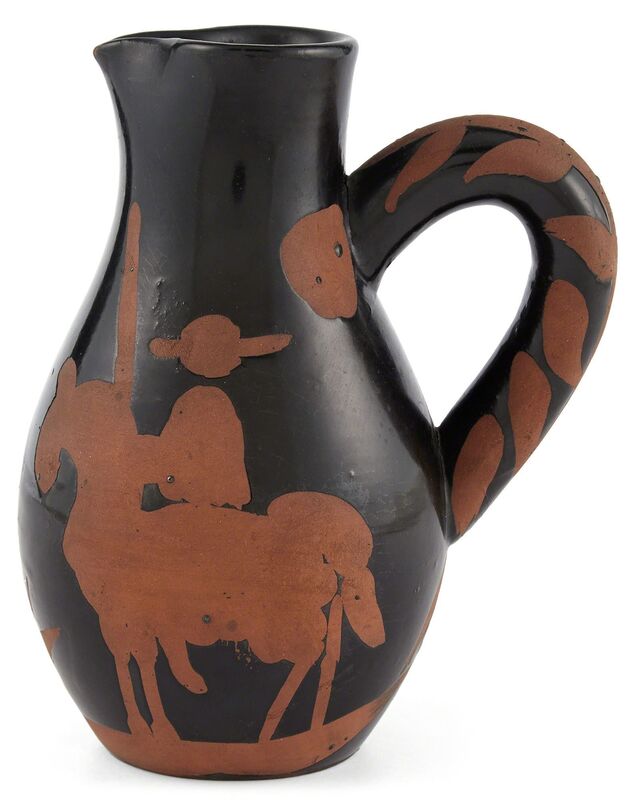 Pablo Picasso, ‘PICADOR (A.R. 162)’, 1952, Design/Decorative Art, Painted and partially glazed red ceramic pitcher, Doyle