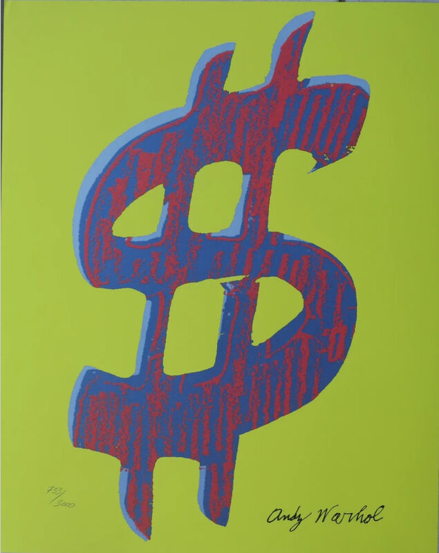 Andy Warhol, ‘Dollar Sign $, Yellow’, 1986, Print, Lithograph, Lyons Gallery