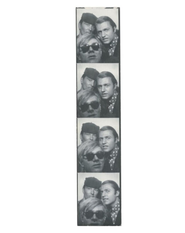 Andy Warhol, ‘Andy Warhol with Gerard Malanga and Philip Fagan’, 1964, Photography, Unique gelatin silver photobooth strip, Hedges Projects