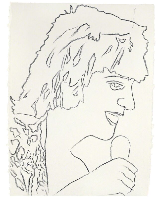 Andy Warhol, ‘Rod Stewart’, ca. 1978, Drawing, Collage or other Work on Paper, Graphite on HMP paper, Evelyn Aimis Fine Art