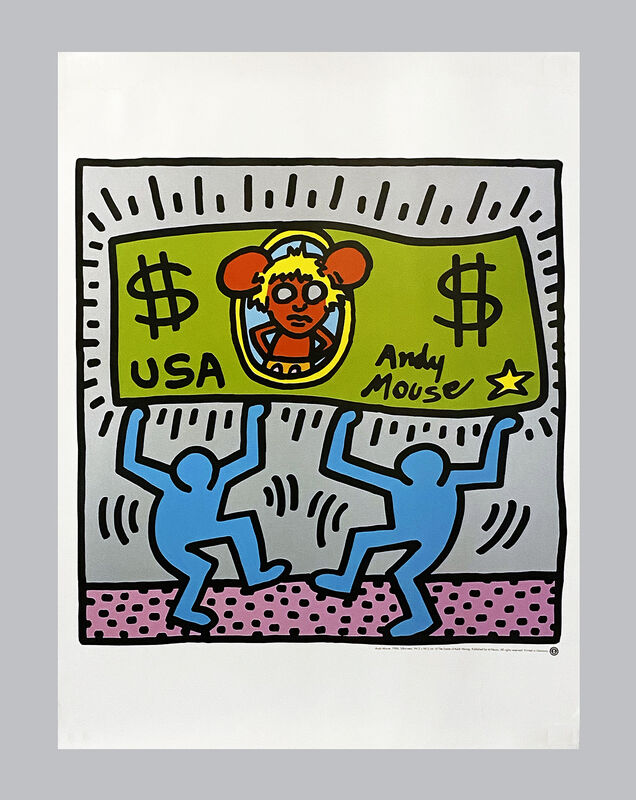 Keith Haring, ‘'Andy Mouse III'’, 1993, Print, Offset lithograph print on heavy, thick fine art paper., Signari Gallery