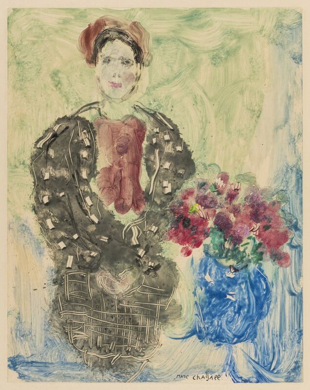 Marc Chagall, ‘Vava au Turban rouge (Cramer Monotypes 107)’, 1963, Print, Monotype in colours on antique Japan paper, Forum Auctions