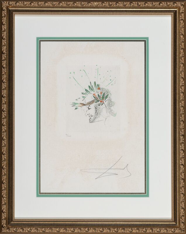 Salvador Dalí, ‘Le Poete, from Fantomes’, 1968, Print, Etching in colors on Japon paper, Heritage Auctions