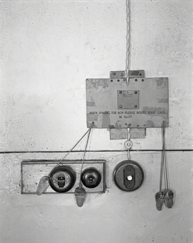 David Goldblatt, ‘Call system used by officials at a mine office when they wanted the service of "the boy". Consolidated Main Reef Gold Mine, October 1967’, 1967, Photography, Silver gelatin on fibre-based paper, Goodman Gallery