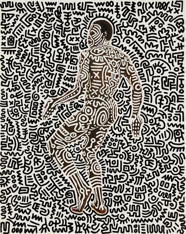 Keith Haring, ‘Untitled (Bill T. Jones)’, 1984, Drawing, Collage or other Work on Paper, Ink on photographic paper, Phillips