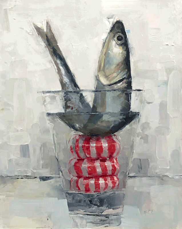 Tom Giesler, ‘Floral 38: peppermint fish’, 2020, Painting, Oil on panel, McVarish Gallery