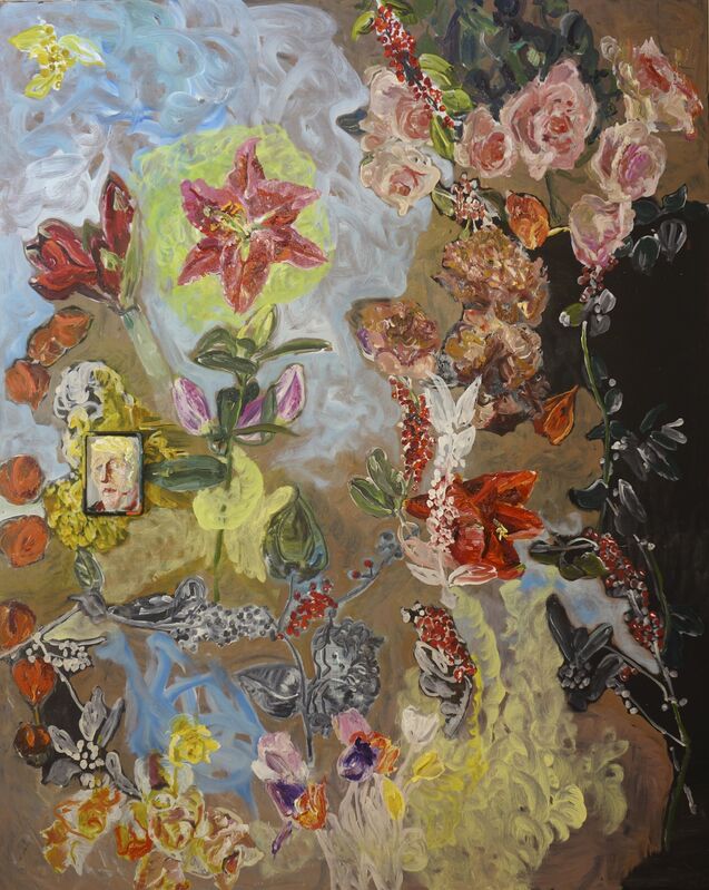Peter Schmersal, ‘some fleurs for you love’, 2020, Painting, Oil on canvas, Flowers