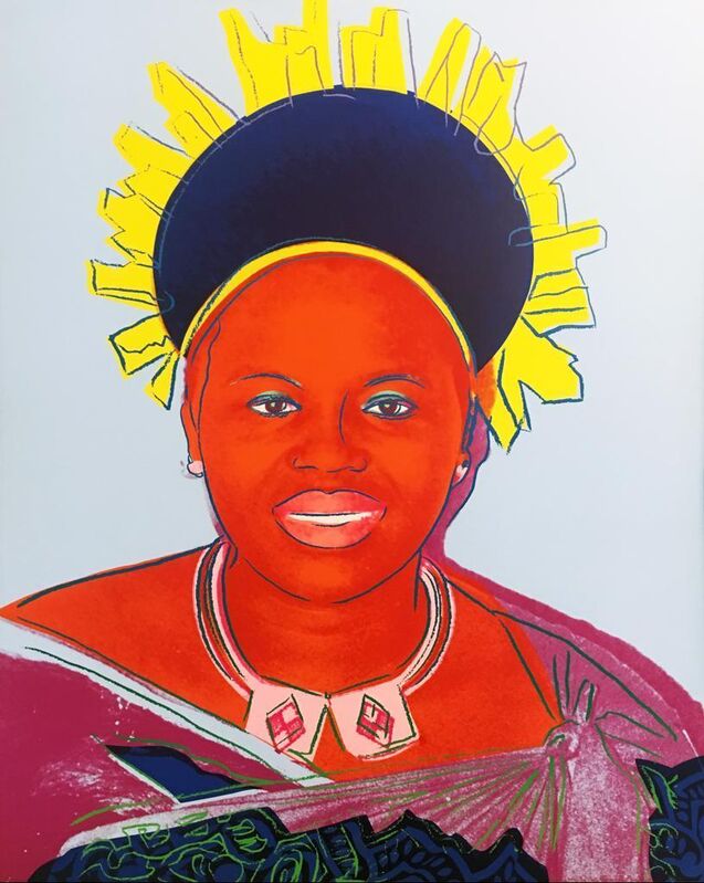 Andy Warhol, ‘Reigning Queens: Queen Ntombi Twala of Swaziland’, 1985, Print, Unique unpublished screenprint on Lenox Museum Board, Hamilton-Selway Fine Art