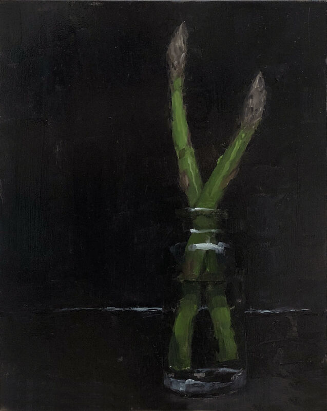 Tom Giesler, ‘Floral 10: pair of asparagus’, 2020, Painting, Oil on panel, McVarish Gallery