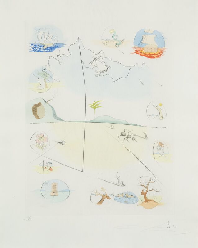 Salvador Dalí, ‘The Twelve Tribes of Israel’, 1972, Print, Thirteen etchings in colors on Rives BFK paper, Heritage Auctions