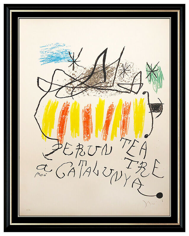 Joan Miró, ‘Per Un Teatre A Catalunya’, 1973, Print, Color Lithograph on Guarro Paper, Original Art Broker