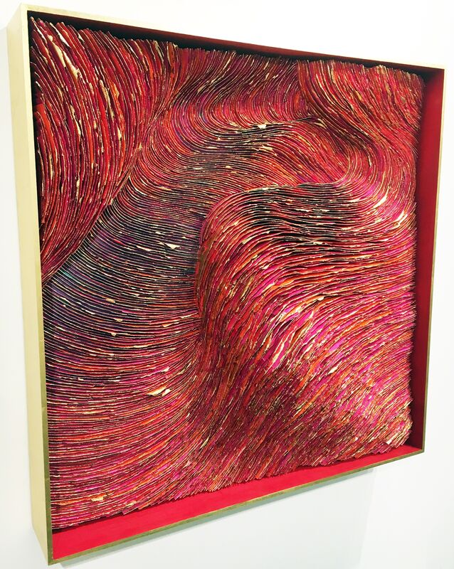 Katherine Glover, ‘Shocked’, 2017, Sculpture, Torn Khadi Paper, Acrylic, Gold Leaf, Birch Panel, Duane Reed Gallery