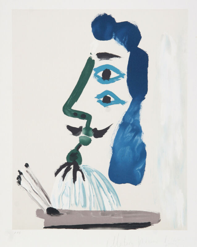 Pablo Picasso, ‘Le Peintre et sa Palette’, 1973-originally 1967, Print, Lithograph on Arches Paper, RoGallery