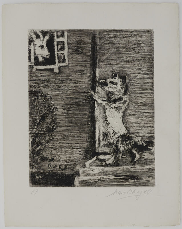 Marc Chagall, ‘The Wolf, the Goat and the Kid’, 1927-1930, Print, Original etching, Galerie Fetzer