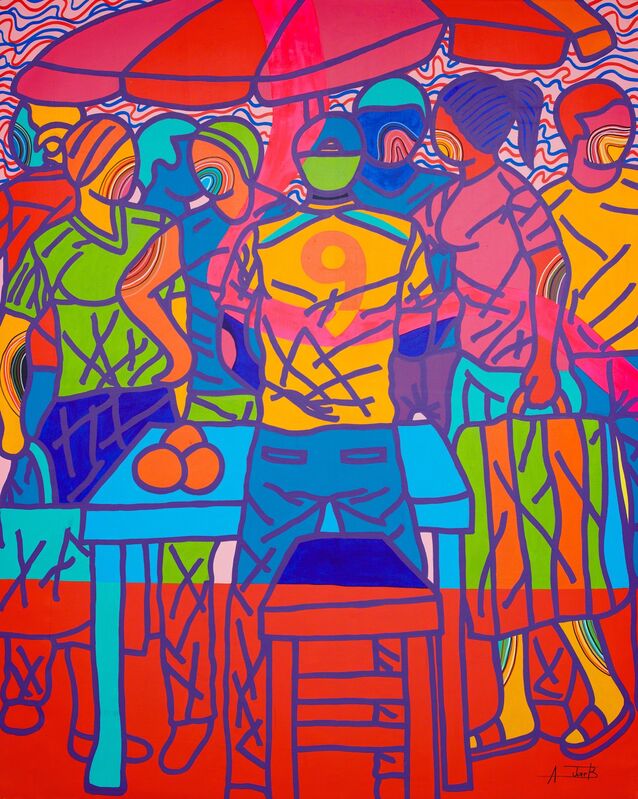 Ajarb Bernard Ategwa, ‘Market Boy’, 2018, Painting, Acrylic on canvas, Jack Bell Gallery