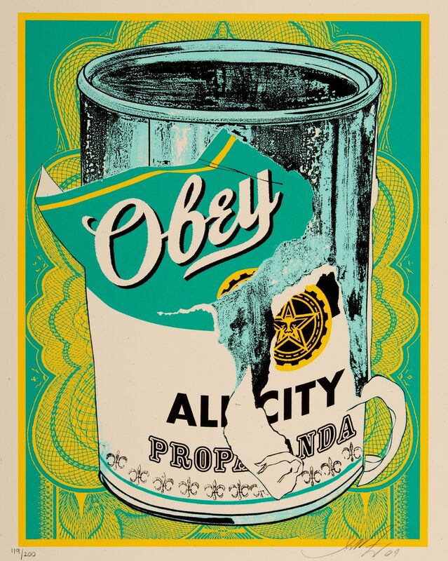 Shepard Fairey, ‘Soup Can II’, 2009, Print, Screenprint in colors along lower edge, Heritage Auctions