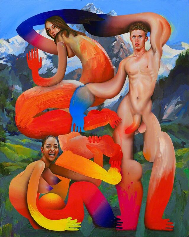 Erik Jones, ‘Mason, Ayse, Jasmine’, 2019, Painting, Pencil and acrylic on cotton rag mounted to birch panel, Hashimoto Contemporary