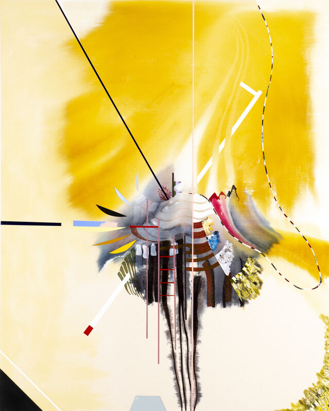 Luke Whitlatch, ‘Some Speak of The Sunlike’, 2020, Painting, Dye, acrylic and oil on canvas, Tracey Morgan Gallery