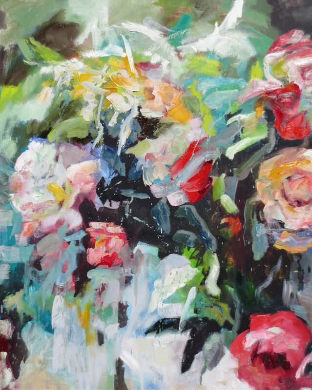 Kim Ford Kitz, ‘Roses and Peonies’, 2016, Painting, Oil on canvas, Seager Gray Gallery