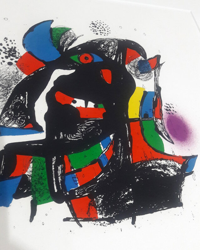 Joan Miró, ‘from Joan Miró lithographs IV, 1981, plate C (M. 1257, Cramer, 249)’, 1981, Print, Lithograph in colours on Velin d’Arches paper with full sheet and wide margins, on its portfolio, Invertirenarte.es