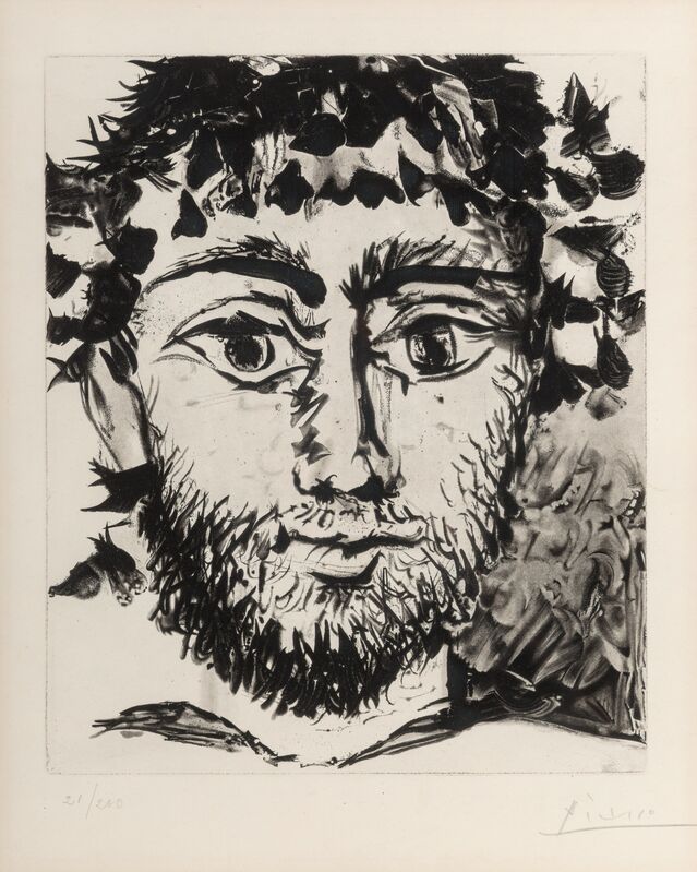 Pablo Picasso, ‘Tête de Faune’, 1958, Print, Soft ground etching and aquatint on japon nacré paper, Heritage Auctions