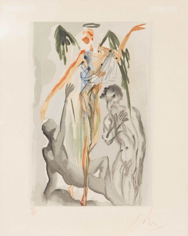 Salvador Dalí, ‘Purgatory Canto 31 (See F. P. 192)’, 1963, Print, Color wood engraving on cream wove paper, Doyle