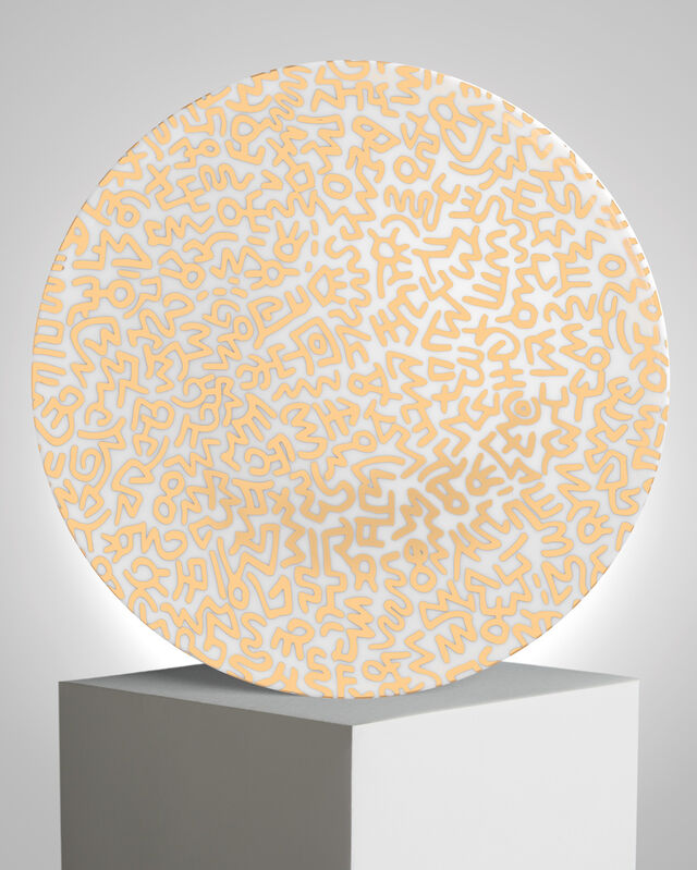Keith Haring, ‘Gold Pattern’, ca. 2019, Design/Decorative Art, Limoges porcelain plate, Samhart Gallery