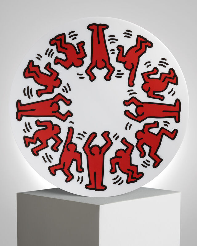 Keith Haring, ‘"Red on White" Porcelain Plate’, ca. 2019, Design/Decorative Art, Limoges porcelain plate, Samhart Gallery