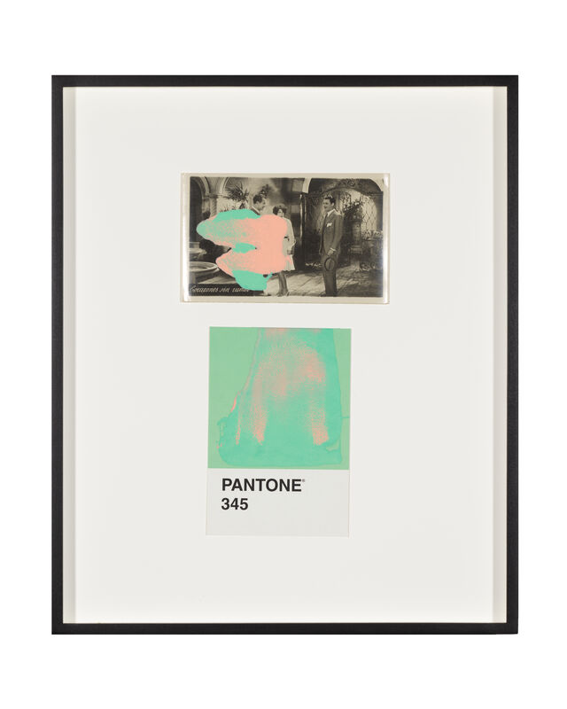 Tacita Dean, ‘Pantone Pair (345)’, 2020, Painting, Found Pantone card paired with postcard from the artist's collection, monoprinted and framed to the artist's specifications, Gemini G.E.L. at Joni Moisant Weyl