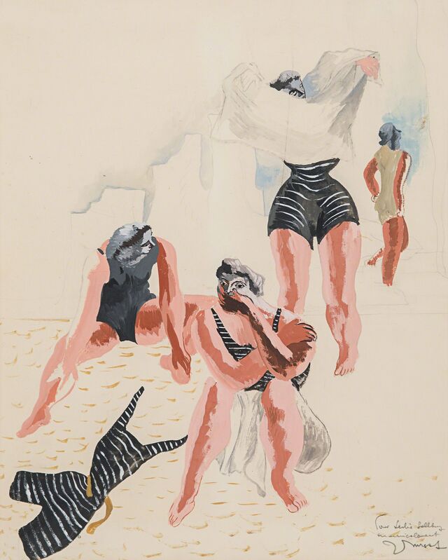 Jean Lurçat, ‘Les baigneuses’, 1933, Drawing, Collage or other Work on Paper, Gouache on paper, Rosenberg & Co. 