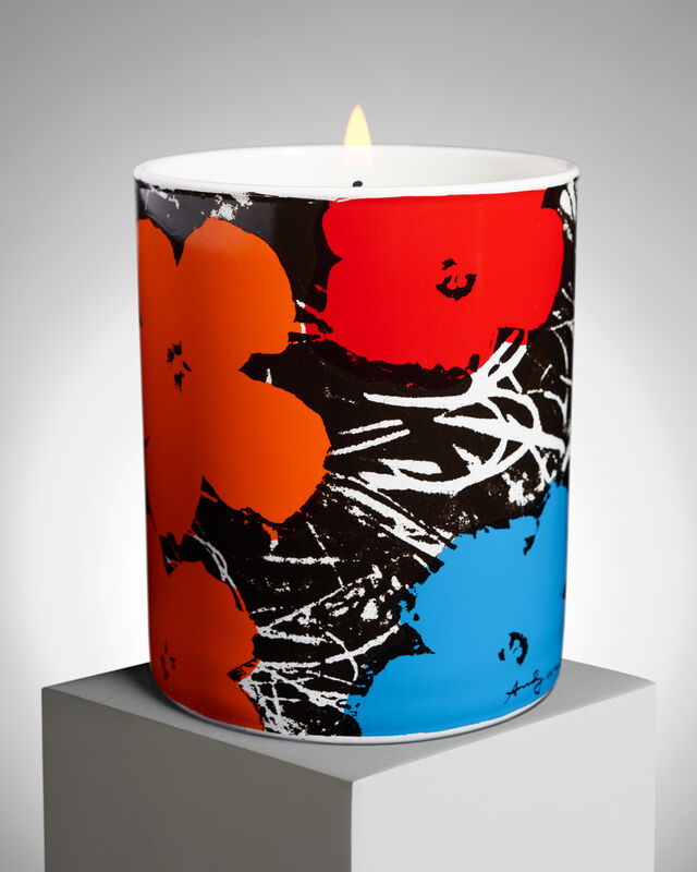 Andy Warhol, ‘Flowers Blue / Orange / Red’, ca. 2015, Design/Decorative Art, Perfumed candle, Samhart Gallery