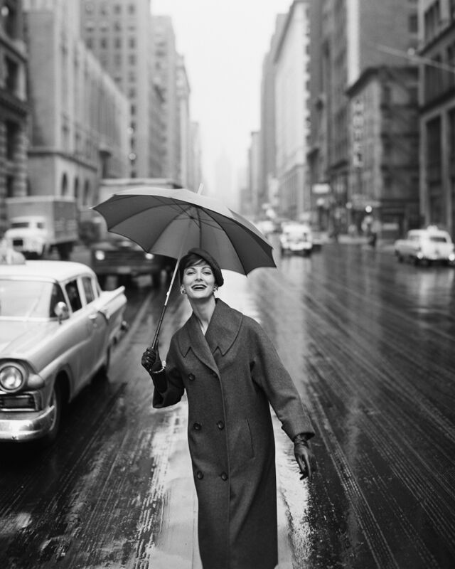 William Helburn, ‘Carmen Under an Umbrella, New York’, 1958, Photography, Gelatin Silver Print, Staley-Wise Gallery