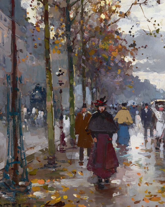 Edouard-Léon Cortès, ‘Bouquinistes (Parisian Booksellers)’, 1919-2020, Painting, Oil on canvas,  M.S. Rau