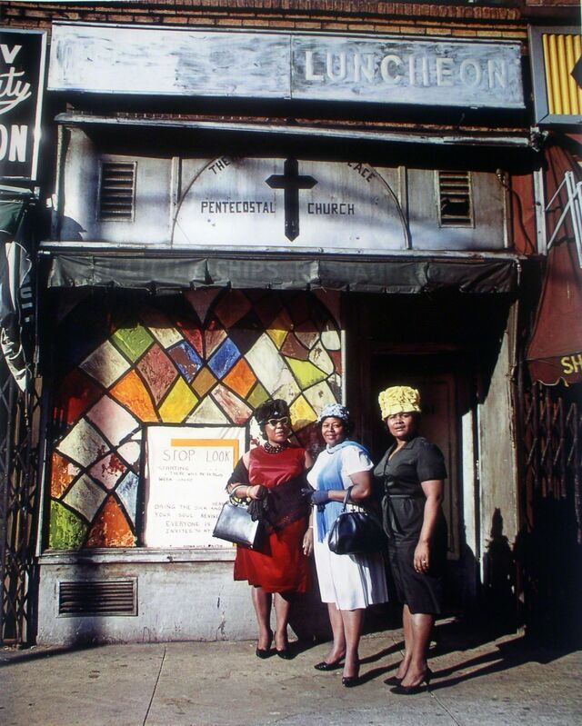 Evelyn Hofer, ‘Harlem Church- New York’, 1964, Photography, Vintage color dye transfer print, Goya Contemporary/Goya-Girl Press