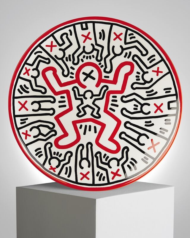 Keith Haring, ‘Porcelain Plate 1’, ca. 2019, Design/Decorative Art, Limoges porcelain plate, Samhart Gallery