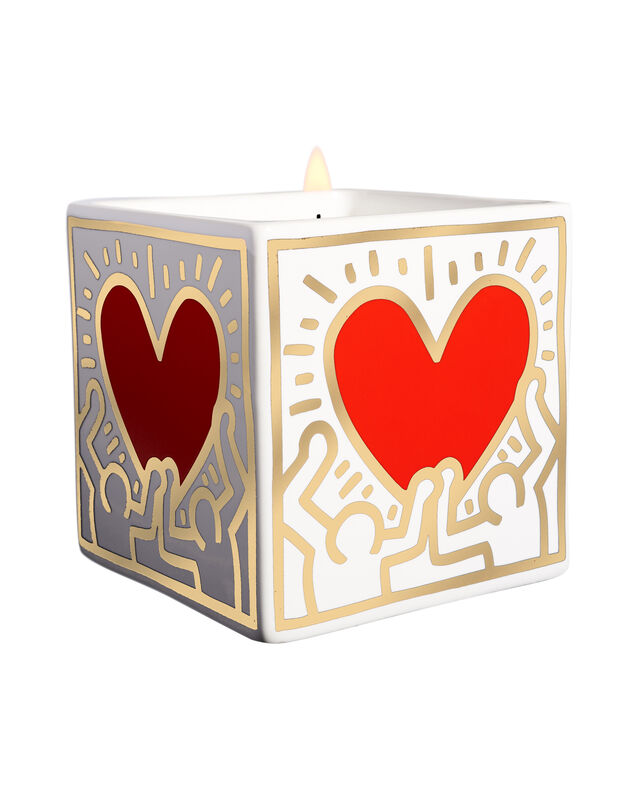 Keith Haring, ‘Red Heart with Gold Square Perfumed Candle’, 2018, Design/Decorative Art, Food-grade paraffin wax & porcelain pot, A.Style