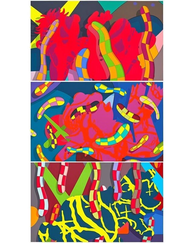 KAWS, ‘Lost Time, Alone Again & Far Far Down’, 2018, Print, Complete set of three screenprints in colors, Upsilon Gallery