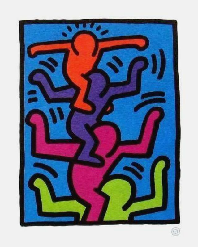Keith Haring, ‘Stacked Figures’, 1992, Reproduction, Offset Lithograph on Vellum Rives paper, Art Commerce