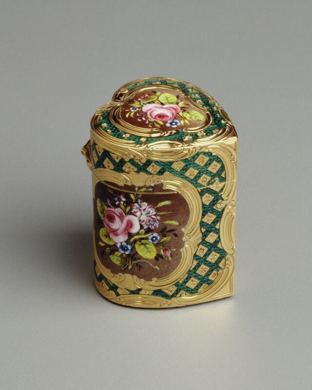 François-Guillaume Tiron, ‘Heart-shaped Box with Flowers’, 1756-1762, Design/Decorative Art, Gold, Enamel, Hillwood Estate, Museum & Gardens