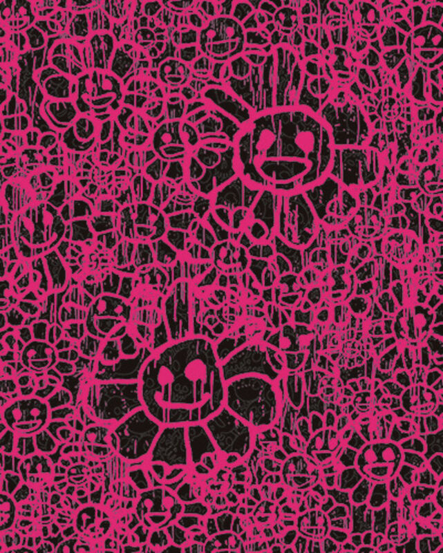 Takashi Murakami, ‘Madsaki Flowers A Pink’, 2017, Print, Silkscreen, Dope! Gallery