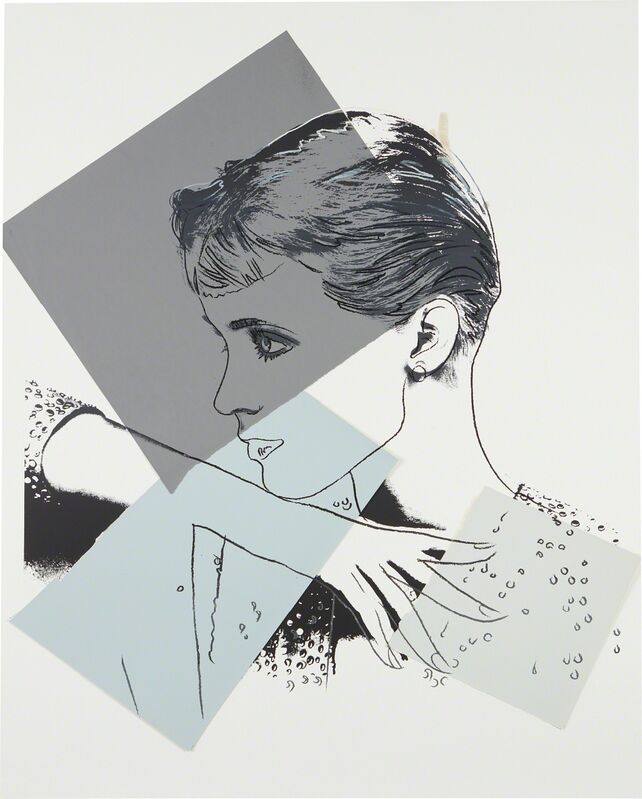 Andy Warhol, ‘Unidentified Woman (Halston Model)’, 1982, Drawing, Collage or other Work on Paper, Screenprint and colored graphic art paper collage on board, Phillips