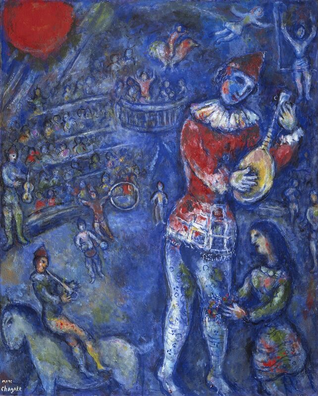 Marc Chagall, ‘Clown with Mandolin’, 1975-1976, Painting, Oil on canvas, Art Resource