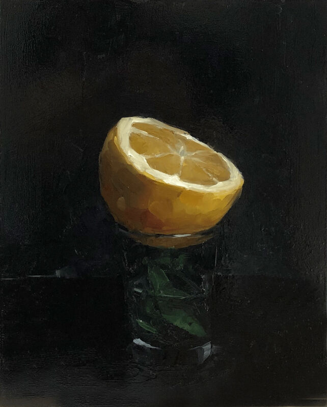 Tom Giesler, ‘Floral 6: sliced lemon’, 2020, Painting, Oil on panel, McVarish Gallery