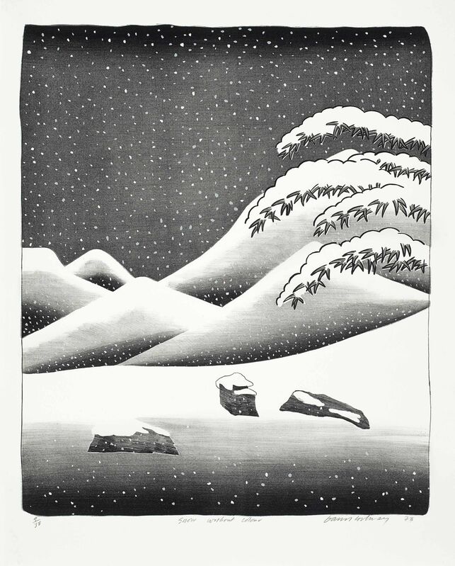 David Hockney, ‘Snow Without Color ’, 1973, Print, Lithograph and screenprint in colors, on Arjomari mould-made paper, Upsilon Gallery
