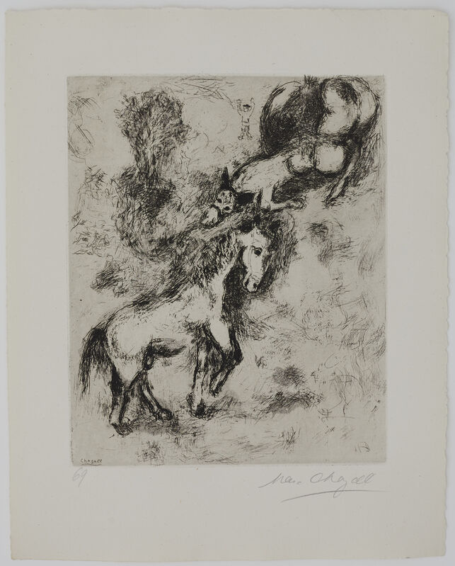 Marc Chagall, ‘The Horse and the Donkey’, 1927-1930, Print, Original etching, Galerie Fetzer