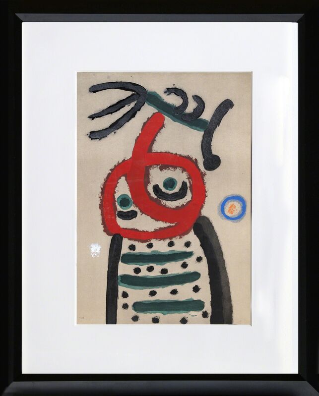 Joan Miró, ‘Cartones 22: Femme et Oiseau’, 1965, Print, Pochoir, RoGallery