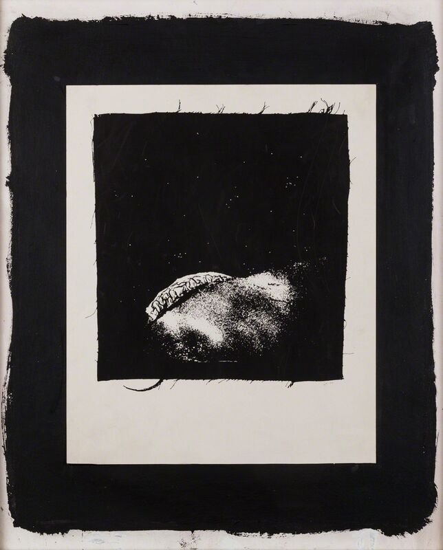 Maria Lai, ‘Composition’, 1979, Painting, Black tempera and silk-screen print, Finarte