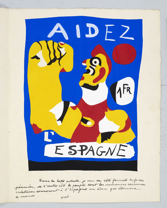 Joan Miró, ‘Aidez L'Espagne (From Cahiers D'Art)’, 1937, Print, Pochoir, Galerie Maximillian