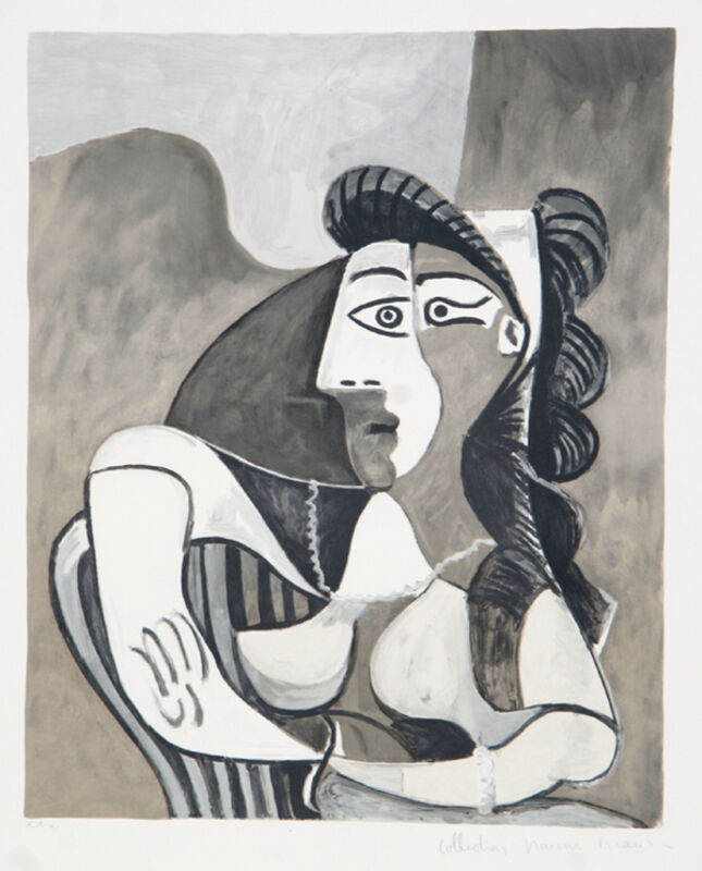 Pablo Picasso, ‘Femme Accoudée au Fauteuil’, 1973-originally 1962, Print, Lithograph on Arches Paper, RoGallery