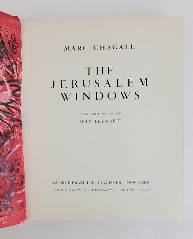 Marc Chagall, ‘The Jerusalem Windows’, 1962, Books and Portfolios, Artist's book, Samhart Gallery